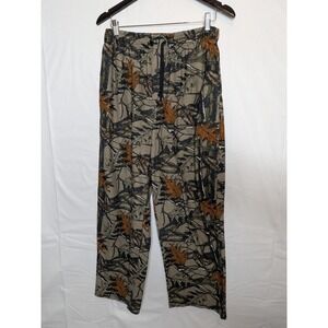 Vtg Fruit Of The Loom Mens Pajama Pants Camo Medium Hunting Baselayer Drawstring